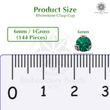 Premium Rhinestone Clasp Cup - 6MM | Emerald