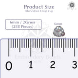 Premium Rhinestone Clasp Cup - 6MM | Silver