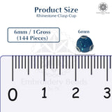 Premium Rhinestone Clasp Cup - 6MM | Dark Blue