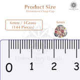 Premium Rhinestone Clasp Cup - 6MM | 	Light Peach