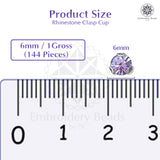 Premium Rhinestone Clasp Cup - 6MM | Lavender