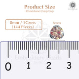 Premium Rhinestone Clasp Cup - 8MM | 	Light Peach