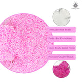Miyuki Microcut Glass Beads Luster 1mm, Rembo Pink+Beby Pink+White, 300 Grams