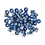 Ring Shape Cylindrical Beads Royal Blue