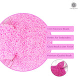 Miyuki Microcut Glass Beads Luster 1mm, Baby pink+Rainbow pink, 200 Grams