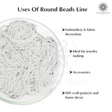 Crystal Bicone Round Beads Line | 2MM | White 20 Lines | Per Line Approx 180 Pieces | Total Approx 3600 Pieces
