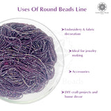 Crystal Bicone Round Beads Line | 2MM | Rainbow Purple 20 Lines | Per Line Approx 180 Pieces | Total Approx 3600 Pieces