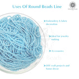 Crystal Bicone Round Beads Line | 2MM | Blue 10 Lines | Per Line Approx 180 Pieces | Total Approx 1800 Pieces