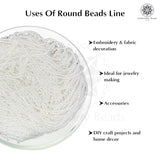 Crystal Bicone Round Beads Line | 2MM | Rainbow White 7 Lines | Per Line Approx 180 Pieces | Total Approx 1260 Pieces
