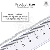 Crystal Bicone Triangle Beads Line | 6MM | White 5 Lines | Per Line Approx 88 Pieces | Total Approx 440 Pieces