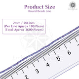 Crystal Bicone Round Beads Line | 2MM | Rainbow Purple 20 Lines | Per Line Approx 180 Pieces | Total Approx 3600 Pieces