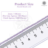 Crystal Bicone Round Beads Line | 2MM | Light Purple 10 Lines | Per Line Approx 180 Pieces | Total Approx 1800 Pieces