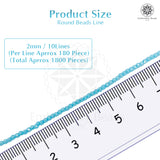 Crystal Bicone Round Beads Line | 2MM | Blue 10 Lines | Per Line Approx 180 Pieces | Total Approx 1800 Pieces