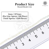 Crystal Bicone Round Beads Line | 2MM | Rainbow White 7 Lines | Per Line Approx 180 Pieces | Total Approx 1260 Pieces
