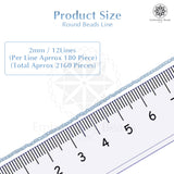 Crystal Bicone Round Beads Line | 2MM | Sky Blue 12 Lines | Per Line Approx 180 Pieces | Total Approx 2160 Pieces