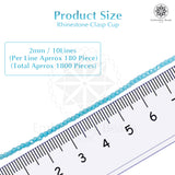 Crystal Bicone Round Beads Line | 2MM | Blue 10 Lines | Per Line Approx 180 Pieces | Total Approx 1800 Pieces