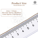 Crystal Bicone Round Beads Line | 2MM | Light Brown 12 Lines | Per Line Approx 180 Pieces | Total Approx 2160 Pieces