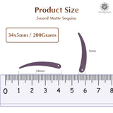 Sword Shape Matte Sequins 34x5mm, 200 Grams - Olive Night + Dark Brown