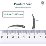 Sword Shape Matte Sequins 34x5mm, 200 Grams - Olive Night + Plum Kitten