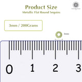 Metallic Flat Round Sequins 3mm - Gold