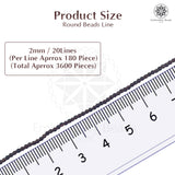 Crystal Bicone Round Beads Line | 2MM | Dark Brown 20 Lines | Per Line Approx 180 Pieces | Total Approx 3600 Pieces