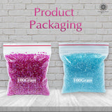 Miyuki Microcut Glass Beads Luster 1mm, Rainbow pink+Sky blue, 200 Grams