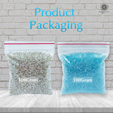 Miyuki Microcut Glass Beads Luster 1mm, Sky Blue+Silver, 200 Grams