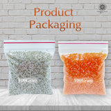 Miyuki Microcut Glass Beads Luster 1mm, Orange+Silver, 200 Grams