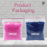 Miyuki Microcut Glass Beads Luster 1mm, Royal blue+Baby pink, 200 Grams