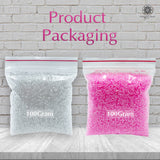 Miyuki Microcut Glass Beads Luster 1mm, Baby pink+White, 200 Grams