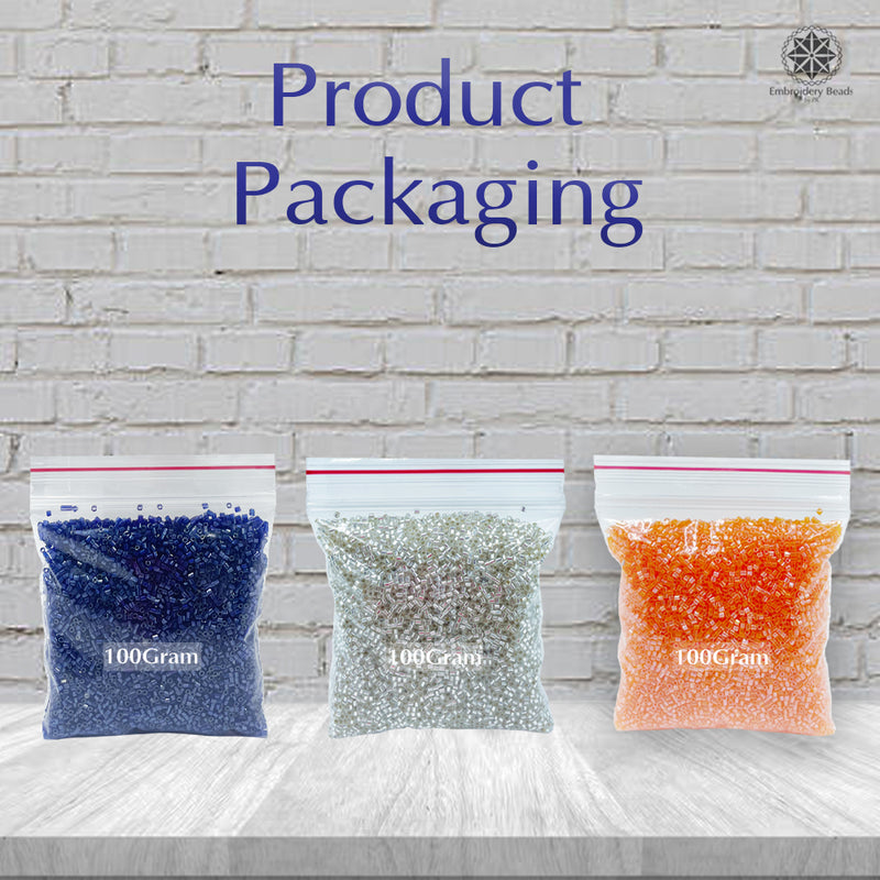 Miyuki Microcut Glass Beads Luster 1mm, Orange+Royal Blue+Silver 450 Grams