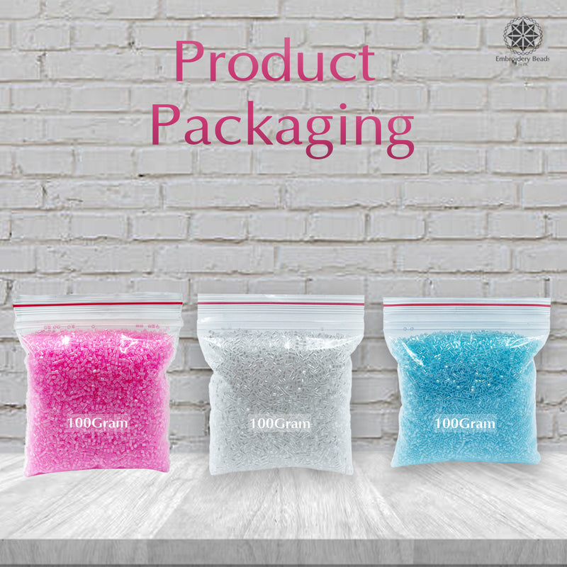 Miyuki Microcut Glass Beads Luster 1mm, Beby Pink+Sky Blue+White, 450 Grams