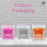 Miyuki Microcut Glass Beads Luster 1mm, Beby Pink+Orange+Silver, 450 Grams