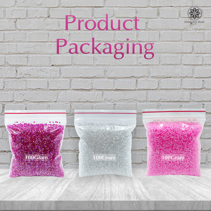 Miyuki Microcut Glass Beads Luster 1mm, Rembo Pink+Beby Pink+White, 300 Grams