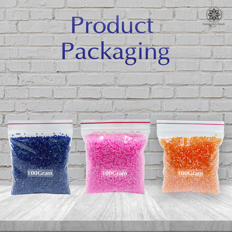 Miyuki Microcut Glass Beads Luster 1mm, Royal Blue+Beby Pink+Orange, 450 Grams