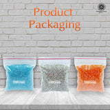 Miyuki Microcut Glass Beads Luster 1mm, Silver+Orange+Sky Blue, 450 Grams