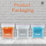 Miyuki Microcut Glass Beads Luster 1mm, Sky Blue+Orange+White, 450 Grams