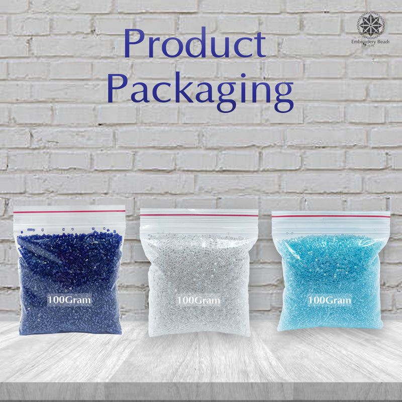 Miyuki Microcut Glass Beads Luster 1mm, White+Royal Blue+Sky Blue, 300 Grams