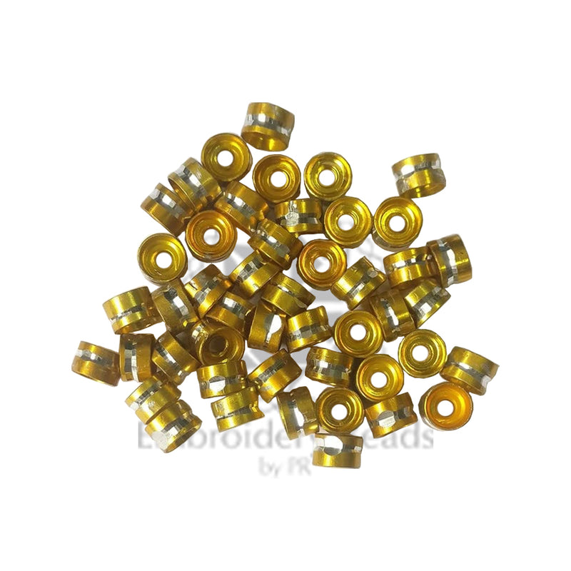 Ring Shape Cylindrical Beads Gold