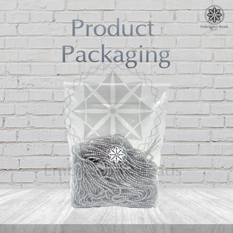 Crystal Bicone Round Beads Line | 2MM | Grey 20 Lines | Per Line Approx 180 Pieces | Total Approx 3600 Pieces