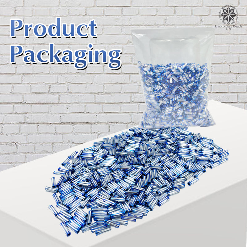 Twisted Metallic Cylinder Shape Beads 10mm, Dark Blue (100 Pieces) Making Embroidery Craft DIY Work Jewellery
