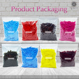 Sword Shape Flat Opaque Sequins 34x5mm - 400 Grams - Magenta+Pink+Bright Yellow+Orange+Blue+Sky Blue+Mehndi Green+Brown