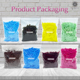 Sword Shape Flat Opaque Sequins 34x5mm - 400 Grams - Pink+Magenta+Bright Yellow+Pastel Green+Mehndi Green+Sky Blue+Blue+Coffee