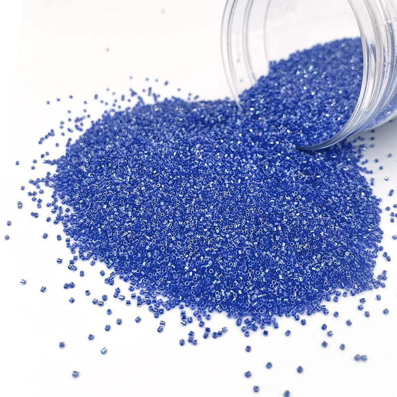 Miyuki Microcut Glass Beads Luster 1mm, Sky Blue, 100 Grams