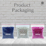 Miyuki Microcut Glass Beads Luster 1mm, Royal Blue+Silver+Rembo Pink, 300 Grams