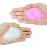 Miyuki Microcut Glass Beads Luster 1mm, Baby Pink+White, 200 Grams