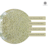 Miyuki Microcut Glass Beads Luster 1mm, Silver, 100 Grams