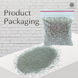 Miyuki Microcut Glass Beads Luster 1mm, Silver, 100 Grams
