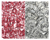 Embroidery Beads, Twisted Metallic Cylinder Shape Beads Mix 10mm, Red+Pink (400 Pieces) Making Embroidery Craft DIY Work Jewellery, Necklace, Bracelet, Single Hole Metallic Cylinder Shape Beads