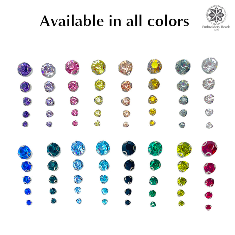 Premium Rhinestone Clasp Cup - 8MM | Light Green